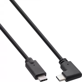 InLine USB 3.2 Gen.2 laidas, USB-C vyriškas/vyriškas kampuotas, juodas, 1,5 m