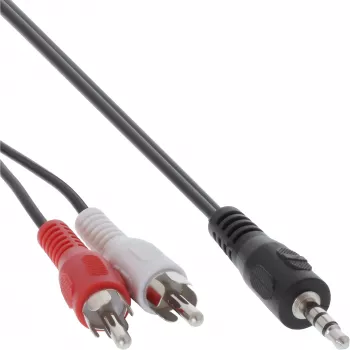 Garso kabelis 2x RCA kištukas / 3,5 mm stereo kištukas 1 m InLine 89944L