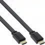 InLine HDMI Flat Cable High Speed su Ethernet auksuotas juodas 1m