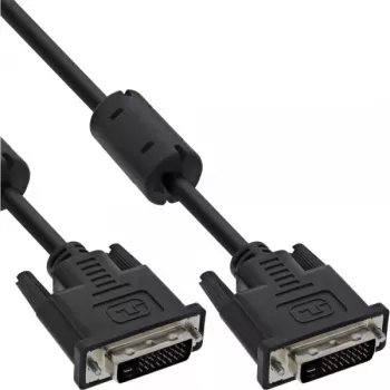 InLine DVI-D kabelis 24+1 kištukas / kištukas Dual Link 2 ferito žiedai 3 m