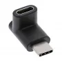 USB 3.2 Gen.2 adapteris InLine 35807 USB-C kištukas į lizdą, lenktas aukštyn/žemyn