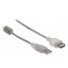 USB kabelis DeLOCK 82244 USB 2.0 0,3 m permatomas