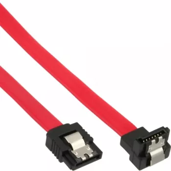 InLine SATA laidas 27701V, 90° kampu, su fiksatoriais, 0,15 m