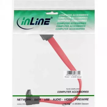 InLine SATA laidas 27701V, 90° kampu, su fiksatoriais, 0,15 m