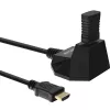 InLine HDMI stotelė, HS HDMI laidas su Ethernet, M/F, juodas, auksuoti kontaktai, 1m