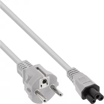 Maitinimo laidas nešiojamam kompiuteriui InLine CEE7/7 – C5, pilkas, 0,5 m