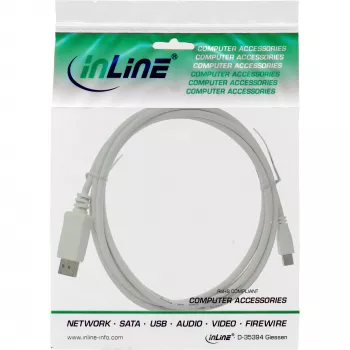 InLine Mini DisplayPort į DisplayPort laidas baltas 1,5 m