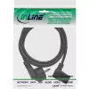 InLine maitinimo laidas, CEE 7/7 kampuotas / 3 kontaktų IEC C13 vyriškas kampuotas, 5 m