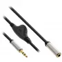 InLine plonas garso ilginimo kabelis 3,5 mm kištukas / lizdas su garsumo valdymu 0,25 m