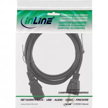 InLine maitinimo laidas JAV kištukas / IEC C13, 18 AWG, 0,5 m