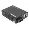 Intellinet Gigabit PoE+ medijos keitiklis, 1000Base-T RJ45 prievadas į 1000Base-LX (SC) vienmodį, 20 km, su PoE+ įpurškimu