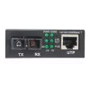 Intellinet Gigabit PoE+ medijos keitiklis, 1000Base-T RJ45 prievadas į 1000Base-LX (SC) vienmodį, 20 km, su PoE+ įpurškimu