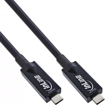 InLine USB 3.2 Gen.2 AOC laidas USB-C vyriškas/vyriškas 5m 10 Gbit/s juodas