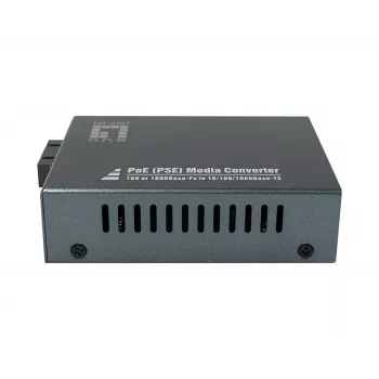 Levelone RJ45 į SC Gigabit medijos keitiklis, PoE PSE, daugiamodis pluoštas, 0,5 km