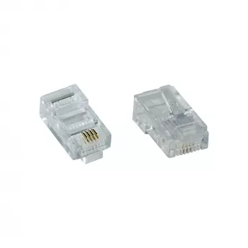 InLine Modular Plug 8P4C RJ45 lizdas juostiniam kabeliui ISDN 100 vnt.