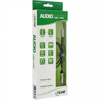 InLine plonas garso kabelis 3.5 mm jungtimi / lizdu stereo 10 m