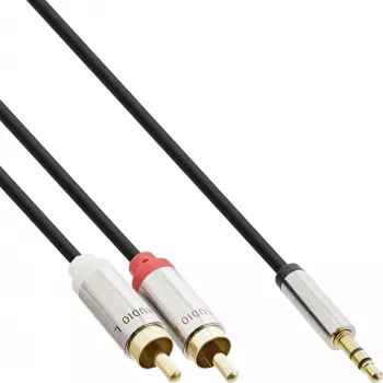 InLine plonas garso kabelis 3,5 mm kištukas / 2x RCA kištukai 0,5 m