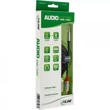 InLine Slim Audio laidas 3.5 mm kištukas / 2x RCA kištukas 10 m