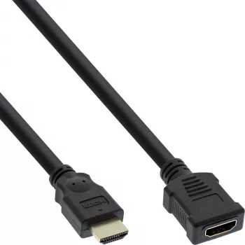 InLine HDMI 1.3 kabelis, 7,5 m, vyriškas/moteriškas, juodas, auksuoti kontaktai