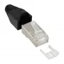 InLine RJ45 8P8C ekranuotas jungtis su laidų įvėrimo pagalba ir apsauga nuo lenkimo, 100 vnt.