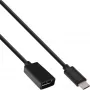 InLine USB 3.2 Gen.1x2 adapterio laidas, USB-C kištukas / A lizdas, juodas, 0,15 m