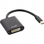 InLine Mini DisplayPort kištukas / DVI-D 24+1 lizdas adapteris aliuminis juodas, 0,15 m