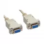 InLine null modem kabelis DB9 Pin moteriškas / moteriškas, užspaustas, pilkas, 2 m