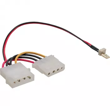 InLine adapteris ventiliatoriui 3pin / 4pin maitinimo šaltinis 0,3m