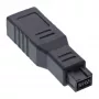 InLine FireWire 400 / 800 1394b adapteris 6 kontaktų (motina) į 9 kontaktų (tėvas)