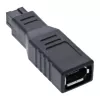 InLine FireWire 400 / 800 1394b adapteris 6 kontaktų (motina) į 9 kontaktų (tėvas)
