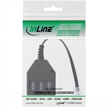 InLine TAE Vokietijos adapterio kabelis RJ11 6P4C kištukas į TAE NFN lizdą 69942A