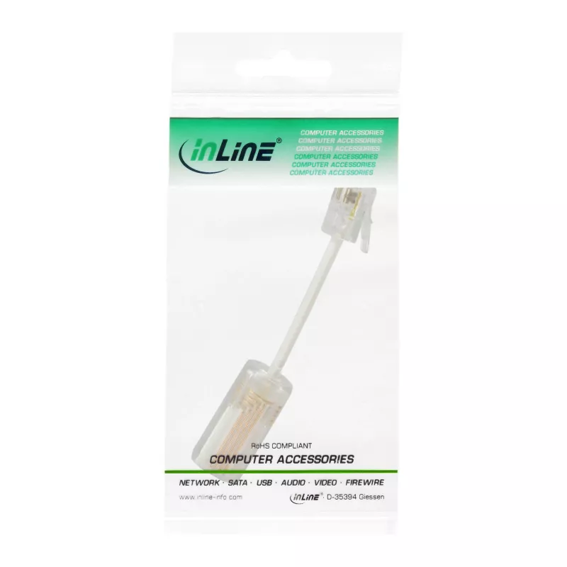 InLine Twist-Stop apsauga nuo susisukimo telefono ragelio laidui, permatoma + laidas