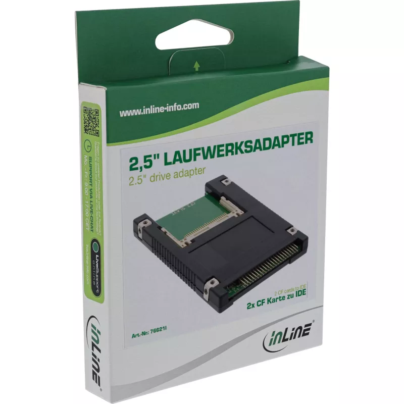InLine IDE 2,5 colio diskų adapteris į 2 Compact Flash lizdus