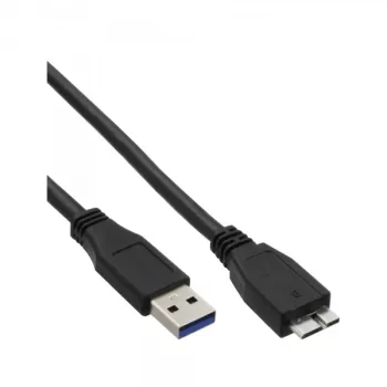 InLine USB 3.2 Gen.1 laidas, Type A / Micro B, juodas, 3 m