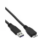 InLine USB 3.2 Gen.1 laidas, Type A / Micro B, juodas, 3 m