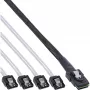 InLine SAS kabelis Mini SAS SFF8087 į 4x SATA tiesioginis OCR 0,75 m