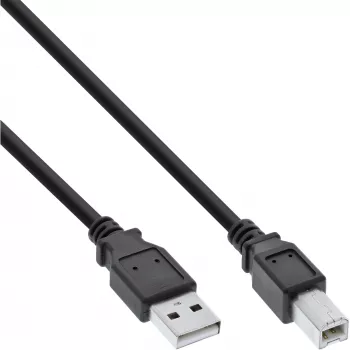 USB 2.0 laidas Type A kištukas / B kištukas juodas 5 m InLine 34555X