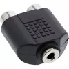 InLine garso adapteris 3,5 mm lizdas (motina) stereo į 2x RCA (motina) 99346