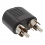 Garso adapteris 3,5 mm lizdas (moteris) stereo / 2x RCA (vyras) InLine 99343