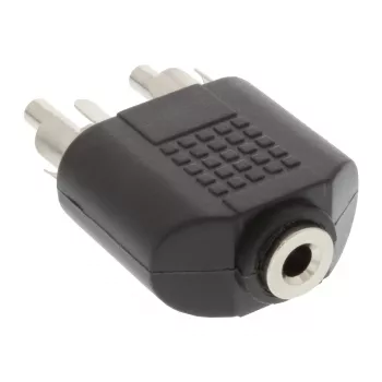 Garso adapteris 3,5 mm lizdas (moteris) stereo / 2x RCA (vyras) InLine 99343