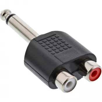 InLine garso adapteris 6,3 mm kištukas mono / 2x RCA lizdas