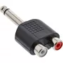 InLine garso adapteris 6,3 mm kištukas mono / 2x RCA lizdas