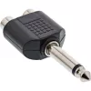InLine garso adapteris 6,3 mm kištukas mono / 2x RCA lizdas