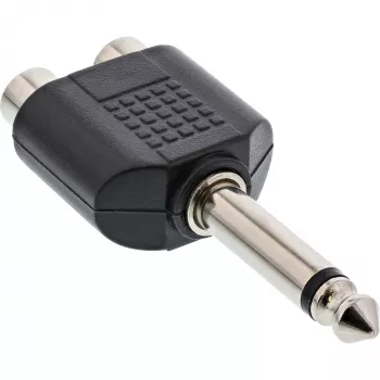 InLine garso adapteris 6,3 mm kištukas mono / 2x RCA lizdas