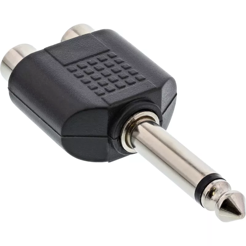 InLine garso adapteris 6,3 mm kištukas mono / 2x RCA lizdas
