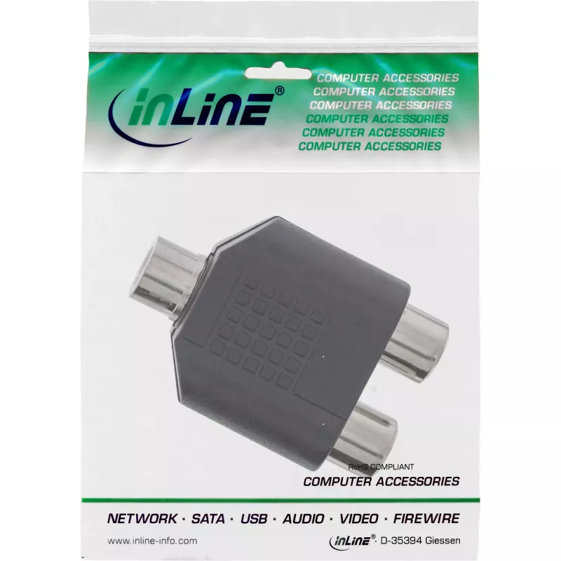 InLine 99338 garso adapteris 3,5 mm lizdas mono / 2x RCA lizdas