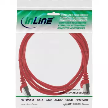 InLine Patch Laidas F/UTP Cat.5e raudonas 1m