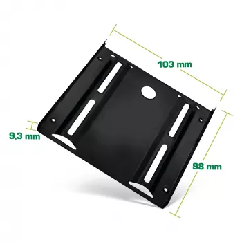 InLine tvirtinimo rėmelis HDD/SSD, 2,5 colio į 3,5 colio, su varžtais, juodas