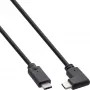 InLine USB 3.2 Gen.2 laidas, USB-C vyriškas/vyriškas kampuotas, juodas, 0,3 m