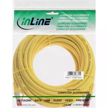 InLine Patch Laidas S/FTP PiMF Kat.6 250MHz PVC varis geltonas 40m